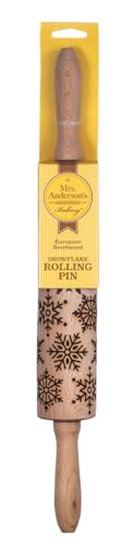 Mrs. Anderson’s Baking Embossing Rolling Pin (Snowflake, 8-Inch)