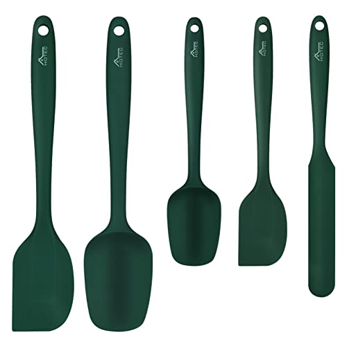 BPA Free Silicone Rubber Spatula Set (Dark Green)