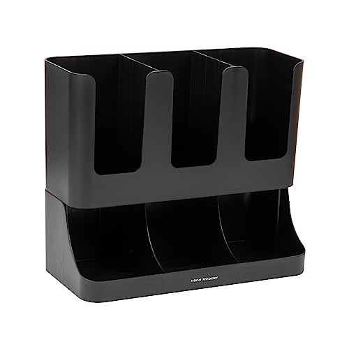 Condiment Station (Black / 6-Compartment, 13" L x 6.4" W x 11.5" H)