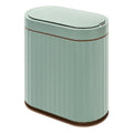 Bathroom Trash Can with Automatic Lid (Green Brown)