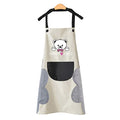 Women Kitchen Apron with Hand Wipe Pockets Adjustable Neck for Cooking Baking
