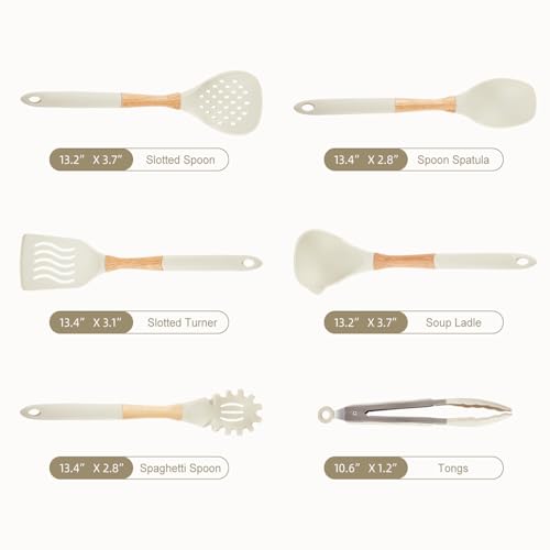 Kitchen Utensils Set (Cream White-7Max)