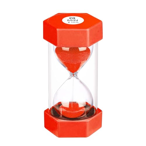 20 Minute Hourglass Sand Timer (Red / 20 minute)