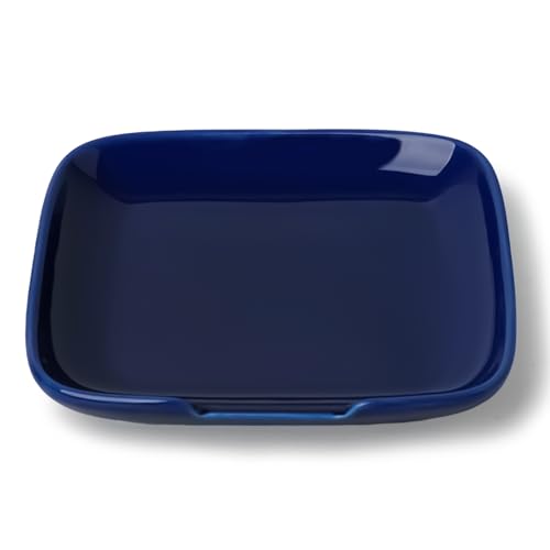 Ceramic 4.75 Inches Spoon Rest for Stove Top (Navy)