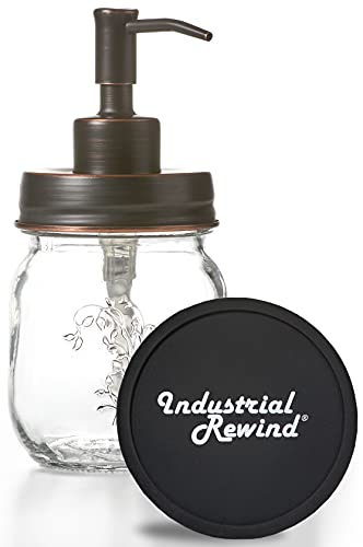 12oz Mason Jar Oil Rubbed Bronze Soap and (Oil Rubbed Bronze / Single 12oz)