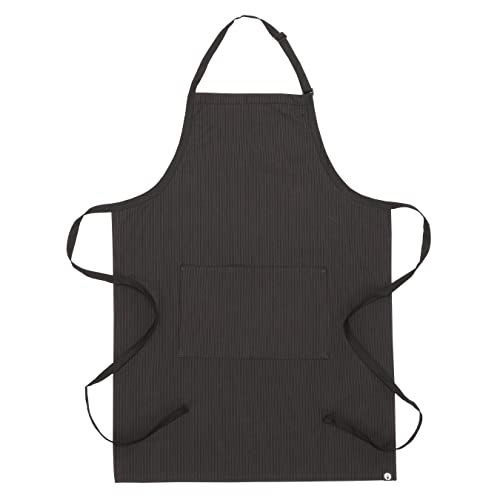 Unisex Butcher Apron with Contrasting Ties (Pinstripe / One Size)