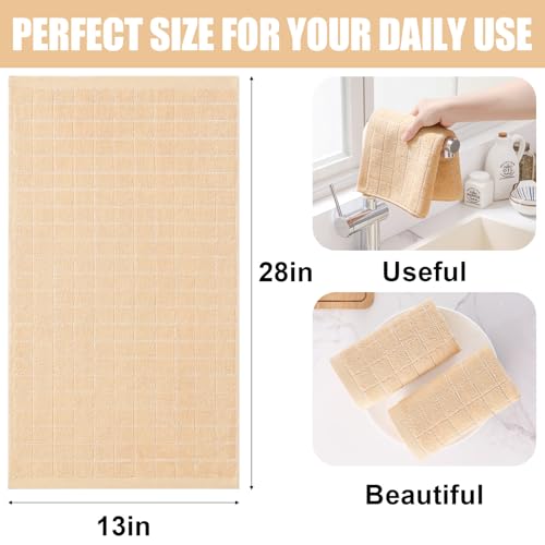 100% Cotton Terry Kitchen Towels (Apricot / 13 X 28 - 4 Pack)