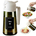 Olive Oil Dispenser and Oil Sprayer 16oz (White / 1 Pack)