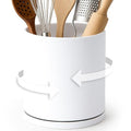 360° Rotating Kitchen Utensil Holder (White / 7.2")