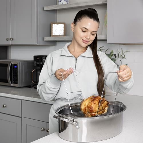 Turkey Roasting Rack and Lifter (11" x 6" Rack and Lifter)