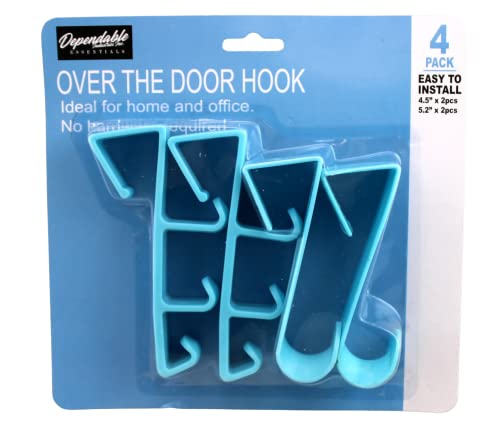 Over The Door Hooks Hangers (Light Blue)
