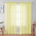 Light Yellow Sheer Curtains 72 Inches Long 2 Panels for Living Room (Light Yellow / 42"W x 72"L (Pack of 2))