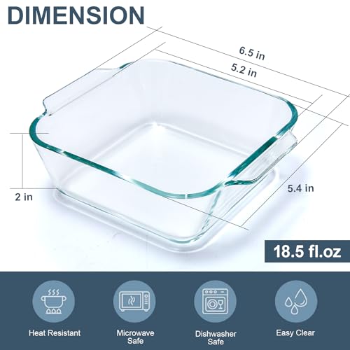 Small Casserole Dishes 4 Pack (Square)