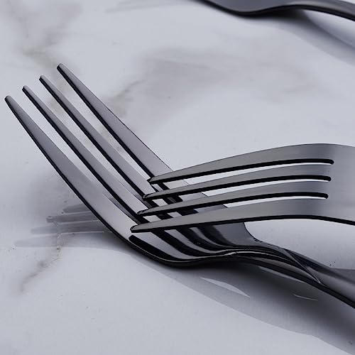 Black Silverware Set for 6 (Black / 30-Piece)