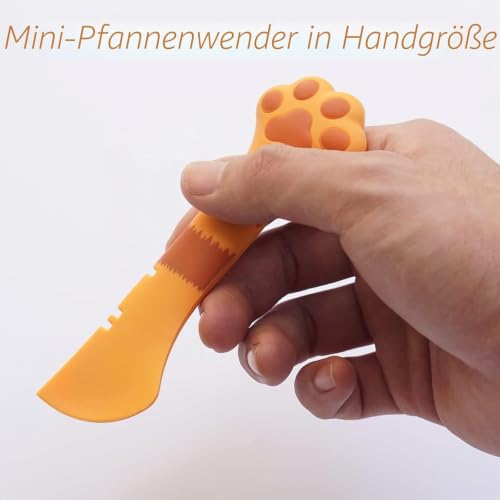 Cat Wet Food Spoon (Orange Spatula)