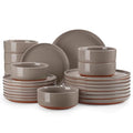 Plates and Bowls Sets (24 Pcs (Service for 8) / Brown)