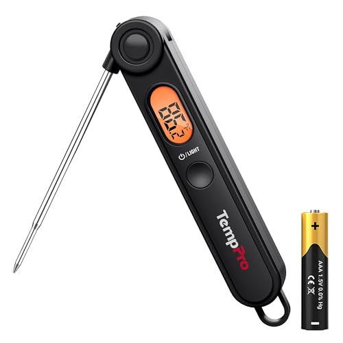 TempSwift Digital Meat Thermometer with Temperature Indicator (Pitch-black)