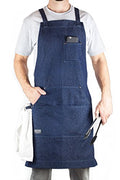 Professional Grade Chef Apron for Kitchen (Blue Denim)