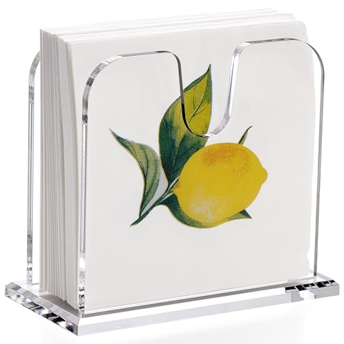 Acrylic Cocktail Napkin Holder for Table (5.75" x 5" x 2.87")