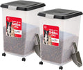 Dog Food Storage Container (54 lbs - 2 Pack / Black)