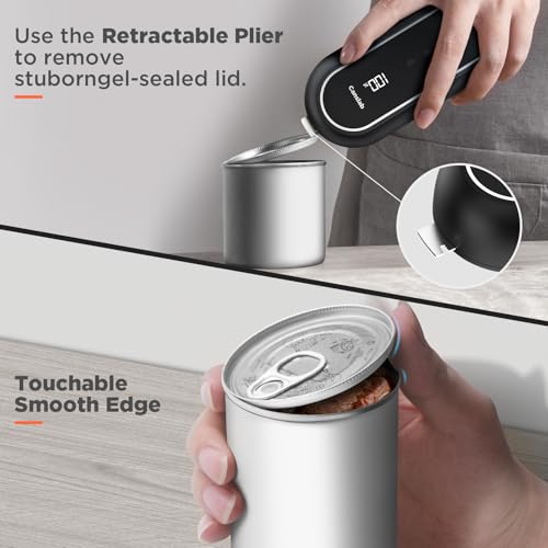 Turbo Rechargeable Electric Can Opener (Black)