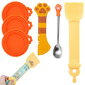 6 PCS Cat Food Can Covers Set (Orange)