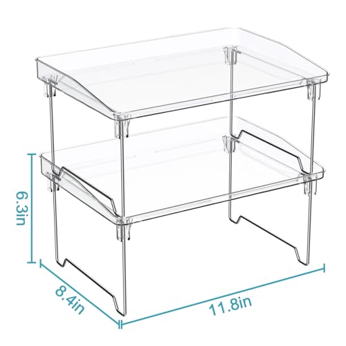 2 Pcs Cabinet Organizer Shelf (clear / 2 pack)