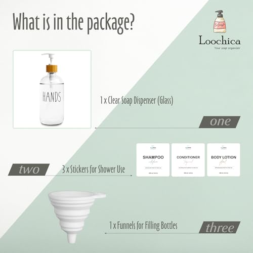 Clear Glass Soap Bottle (C07-clear-hands)