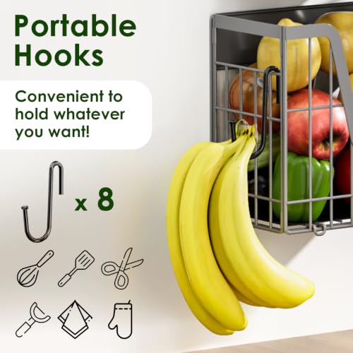 4 Pack Magnetic Shelves for Fridge (Grey / 4)