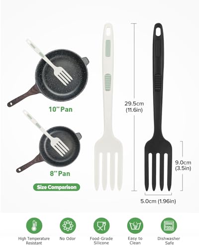 Large Silicone Flexible Cooking Fork (BW)