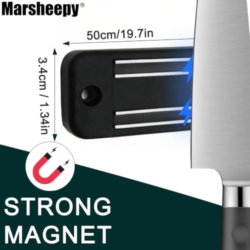19.7in Magnetic Knife Strips (Black / 19.7in)