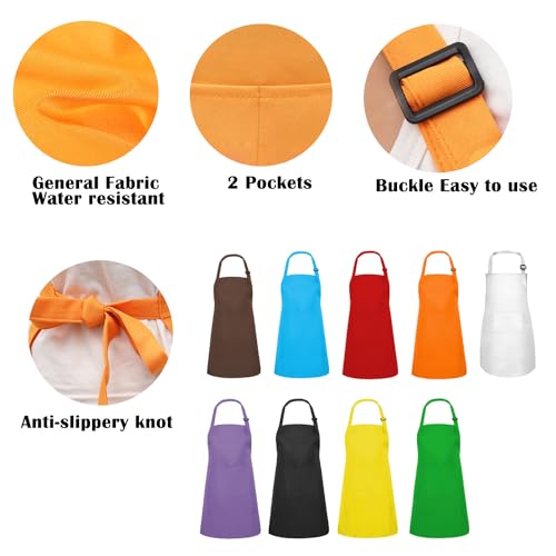 Kids Apron Chef Outfit Costume Toddler Girl Boy Aprons Cooking Baking Painting 5 (Apron / Green)