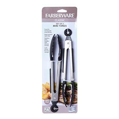Mini Tongs Set of 2 (Mini Nylon Tipped Tongs)