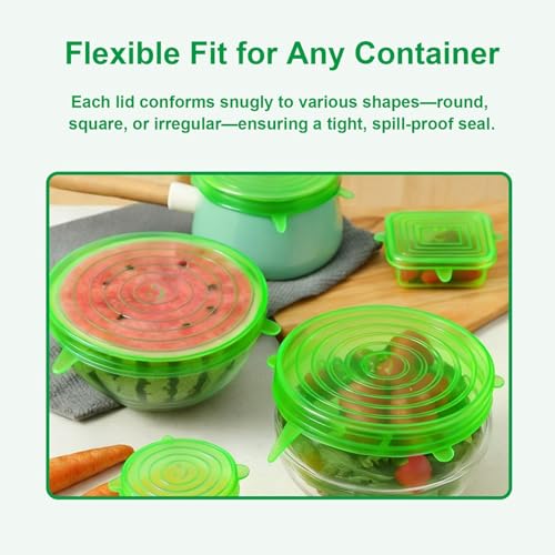Silicone Stretch Lids (Green)