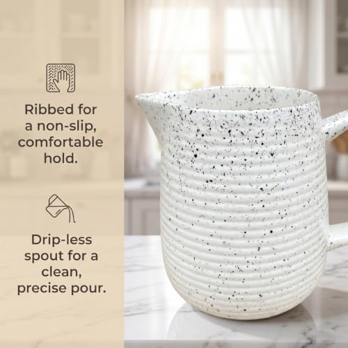 Japanese Style17oz Ceramic Creamer Pitcher (White)