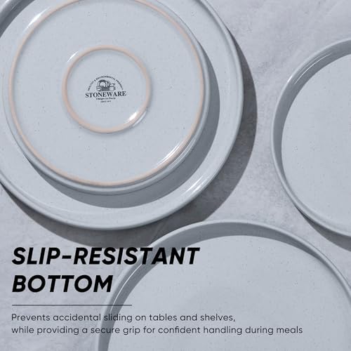 7.9 Inch Ceramic Dinner Plates (Haze Gray / 7.9'')