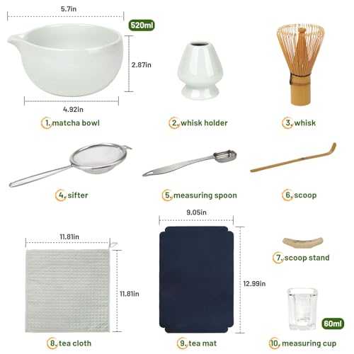 Matcha Whisk Set (10-PC Zen-Gray)