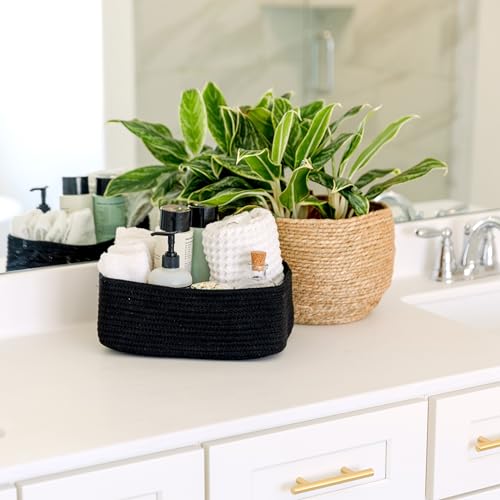11.8"x8"x4.5” Rectangle Storage Baskets for Shelves 3 Pack (Black / 11.8" x 8" x 4.5")