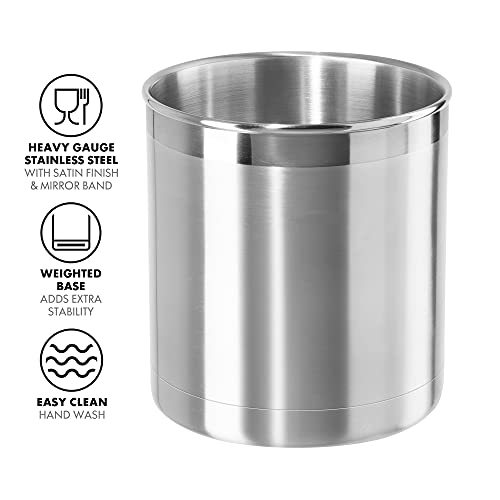 Stainless Steel Jumbo Utensil Holder (Stainless Steel - 7")