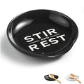 Ceramic Spoon Rest for Stove Top (Black/White)