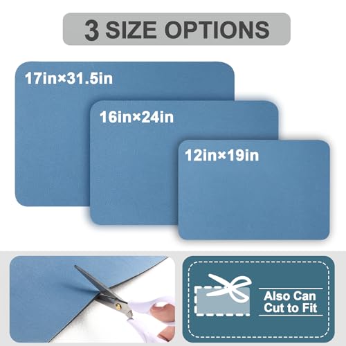 Coffee Mat Absorbent Hide Stain Rubber Backed Dish Drying Mat for Kitchen Counter (Blue / 16" x 24")