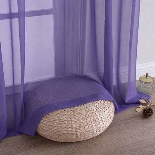 Purple Bedroom Curtains 2 Panel Sets 96 Inch Length (Purple / 59"W x 96"L (Pack of 2))