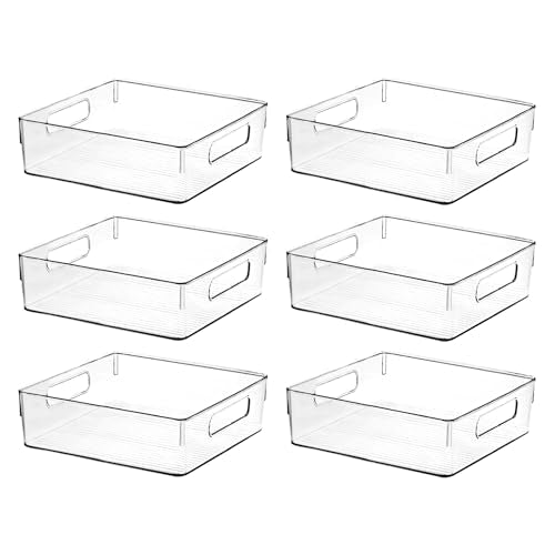 Clear Plastic Storage Bins (10.8 X 7.9 X 3.4)
