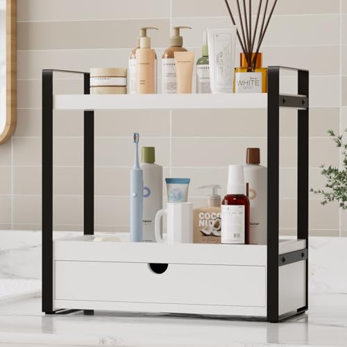 2 Tier Bathroom Organizer (White - New)