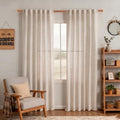Natural Linen Curtains for Living Room (50"W x 84"L (Pack of 2) / Natural Linen)