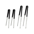 4Pcs Extra Long Stainless Steel Kitchen Tongs 11.5" and 13.5"Metal Food Tongs with Non (11.5/ 13.5Inch-Black)