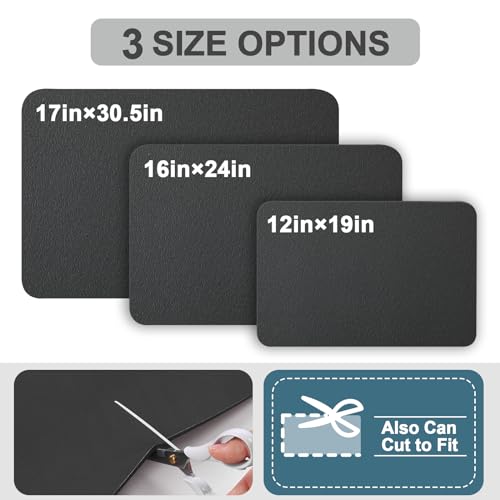 Coffee Mat Absorbent Hide Stain Rubber Backed Dish Drying Mat for Kitchen Counter (Black / 17" x 31.5")
