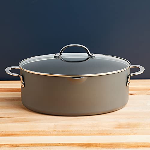Professional Nonstick Cookware Oval Pasta Stockpot and Braiser (8 Quarts)