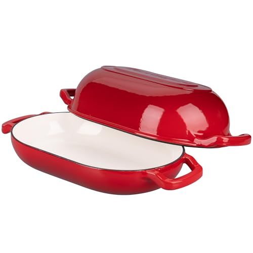 Enameled Cast Iron Sourdough Bread Oven (5 QT / Red)
