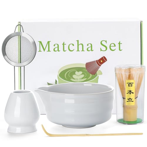 White Matcha Whisk Set (Alpine Purity)